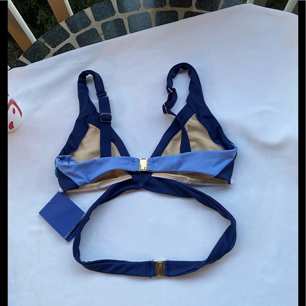 Les canebiers palmier bikini top white/ blue size 44 - Picture 4 of 4